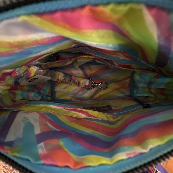 Lug Dart New Mini Turquoise Shoulder Strap Purse Quilted Design Key Fob 8x11 - Picture 5 of 6